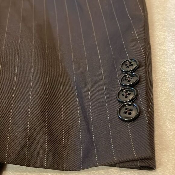 Jones New York Collection- Wool & Cashmere Blend Brown Sportcoat Blazer Size 46R - Picture 9 of 10